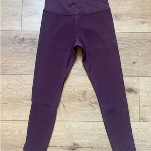 Athleta Women's Rich Plum Ribbed Leggings - Elation 7/8